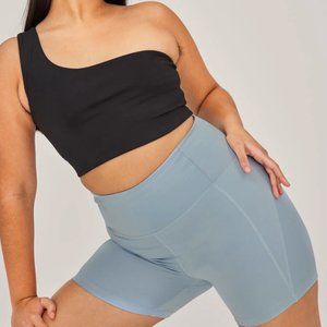 Black Bianca One Shoulder Bra